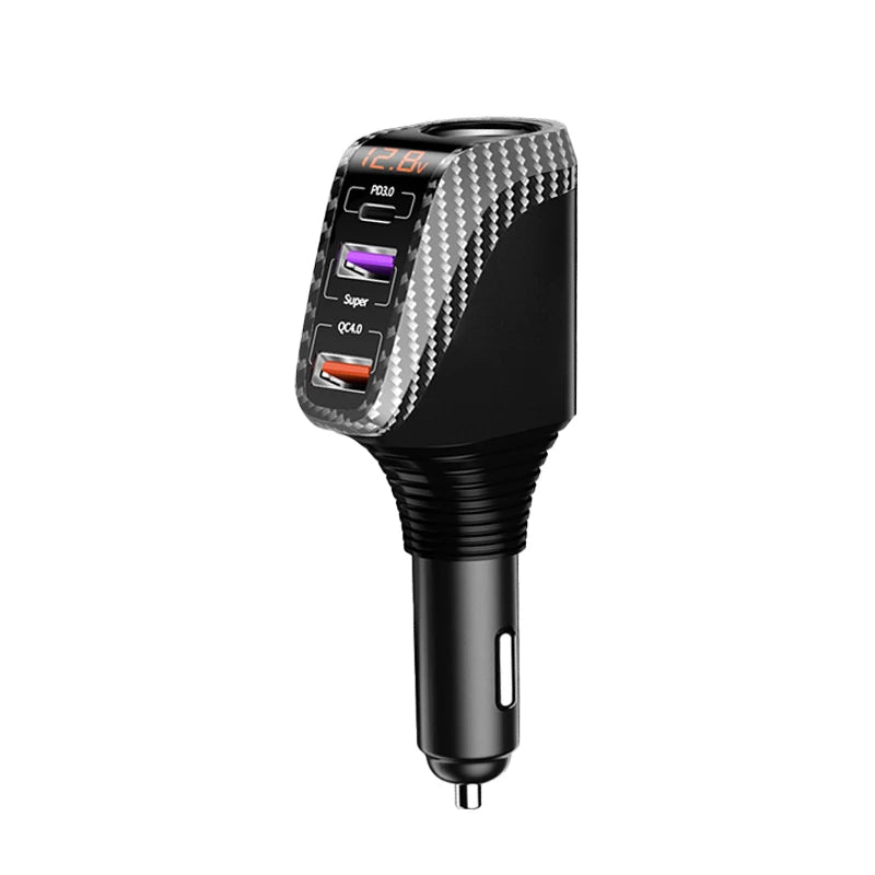 SEAMETAL 66W Car Charger PD20W QC3.0 Port USB Type Fast Charging Phone Charger 12V/24V Universal Cigarette Lighter Power Adapter