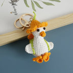 Cute Parrot Series Handmake Crochet Keychain Creative Small Bird Doll Keyring Gifts Knitted Parrot Keychain Custom Accessories