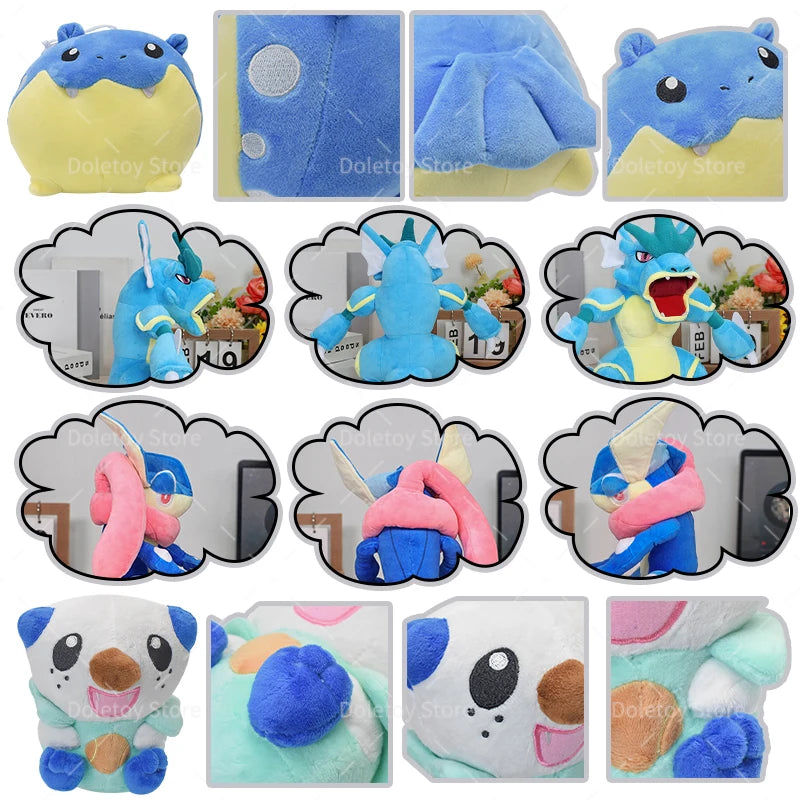 Hot Pokemon Plush Greninja Spheal Oshawott Stuffed Animal Toys Anime Standing Gyarados Soft Animal Doll Collection Gifts for Kid