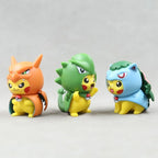 1Set Pocket Monsters Anime Figure Kawaii Pikachu In Disguise Action Figures PVC Adult Collection Model Dolls Toy Gift