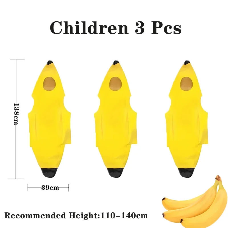 Halloween Banana cosplay Halloween Costumes Children's Performance Costumes Banana Costumes Performance Parent-Child Costumes