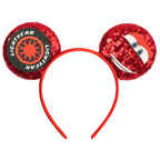 Disney Anime Cars Ears Headbands Women Sequins Bow Hairband Girls Pixar 95 Lightning McQueen Hair Accessories Kids Headwear Gift