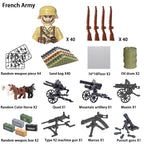 40/set World War II military building blocks National army soldier Character weapon assembly building block Children's toy gifts