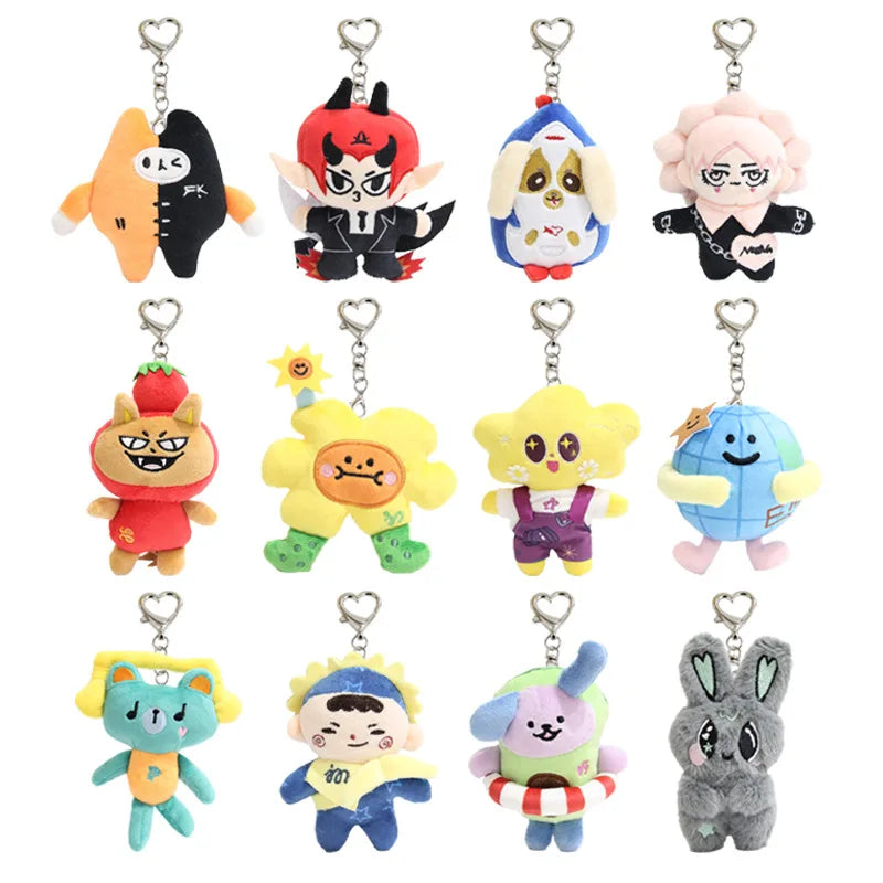 Thailand GMMTV CP Plush Keychain Cartoon Cute Filling PP Cotton Pendant JAIDEE BABII WIN ForceBook AouBoom Fans Birthday Gift