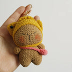 Cartoon Animal Doll Series Handmake Crochet Keychain Cute Sheep Doll Keyrings Crochet Puppy Keychains Gifts Custom Accessories