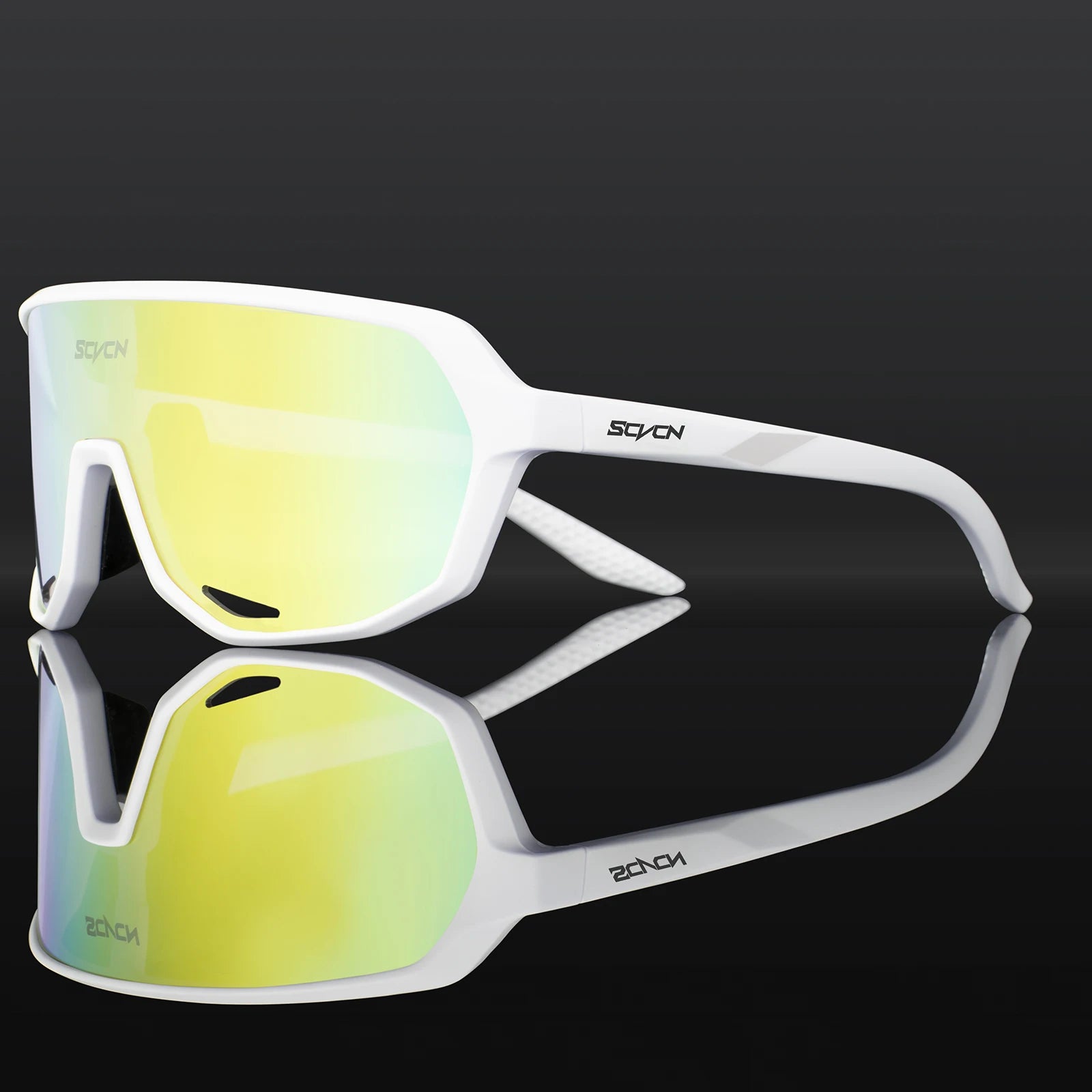 SCVCN Hiking Eyewear Sports Glasses for Men MTB Bike Bicycle Sports UV400 Hunting Driving Cycling Glasses Fashion Sunglasses