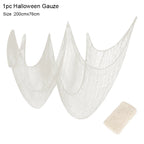 Horror Halloween Party Decoration Haunted Houses Doorway Outdoors Decorations Black Creepy Cloth Scary Gauze Gothic Props