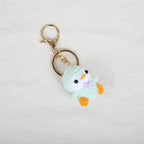 Mini Penguin Series Crochet Keychain For Car Keys Pendant Cartoon Animal Doll Keyrings Knitted Penguin Keychain Custom Accessory