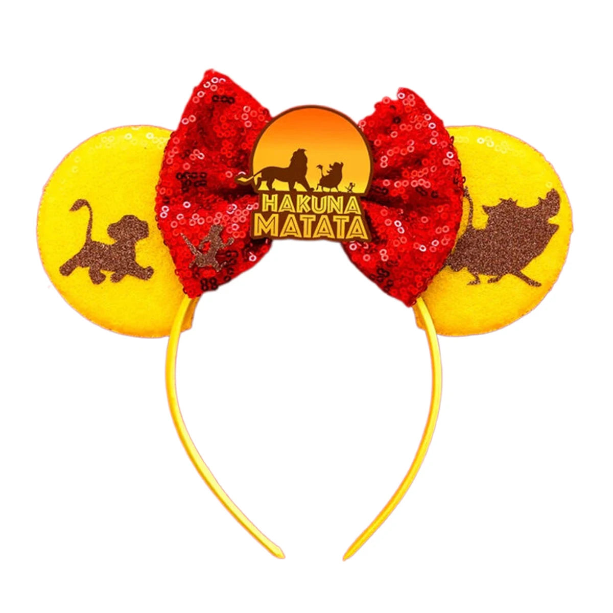 Mouse Ears Headband Cartoon Sequin Bows Headband Birthday Party Christmas Halloween Princess Cosplay Costume For Women Adult