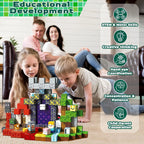 100-300pcs Magnetic Tiles Building Blocks Set,My World Figures Bricks, STEM Educational Toys for Kids Ages 3-10,Boys Girls Gifts