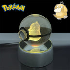 Pokemon 3D Crystal POKE BALL Figure Toys Snivy Dragonair Blastoise Venusaur Milotic Raichu Night Light LED Lamp Base Model Dolls