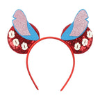 HEROCROSS Cute Stitch Headbands For Girls Sequins Bow Hairband Women Angel Headwear Kids Ears Hair Accessories Carnival Gift