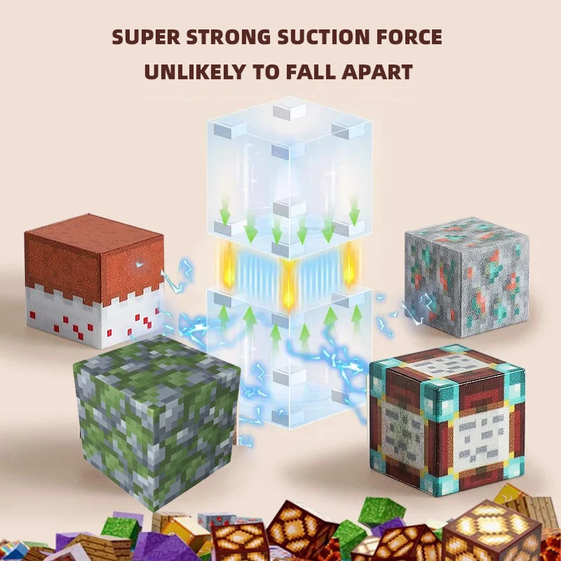 Magnetic building block toy storage box set Children's DIY assembly toys Table-top play blocks Christmas Thanksgiving Day gift
