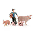 Simulation Mini  Farm Poultry Puppy Crocodile Pegasus Monkey Bird Wildlife Figurine Animal Model Sets Education Kid Toys