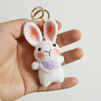 Funny Sheep Doll Crochet Keychains Custom Crochet Cartoon Animal Doll Series Keyring Knitting Bee Doll Cute Keychain Wholesale