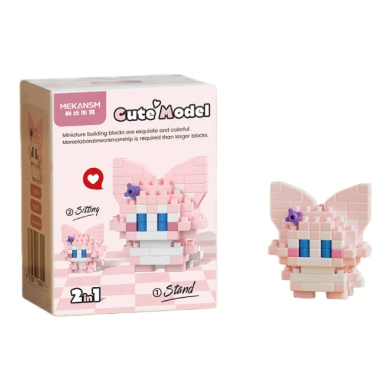 Disney 214 style Winnie LinaBell StellaLou Building Blocks Princess Cartoon Figrues Bricks Children's Assembly Toys Model Gift