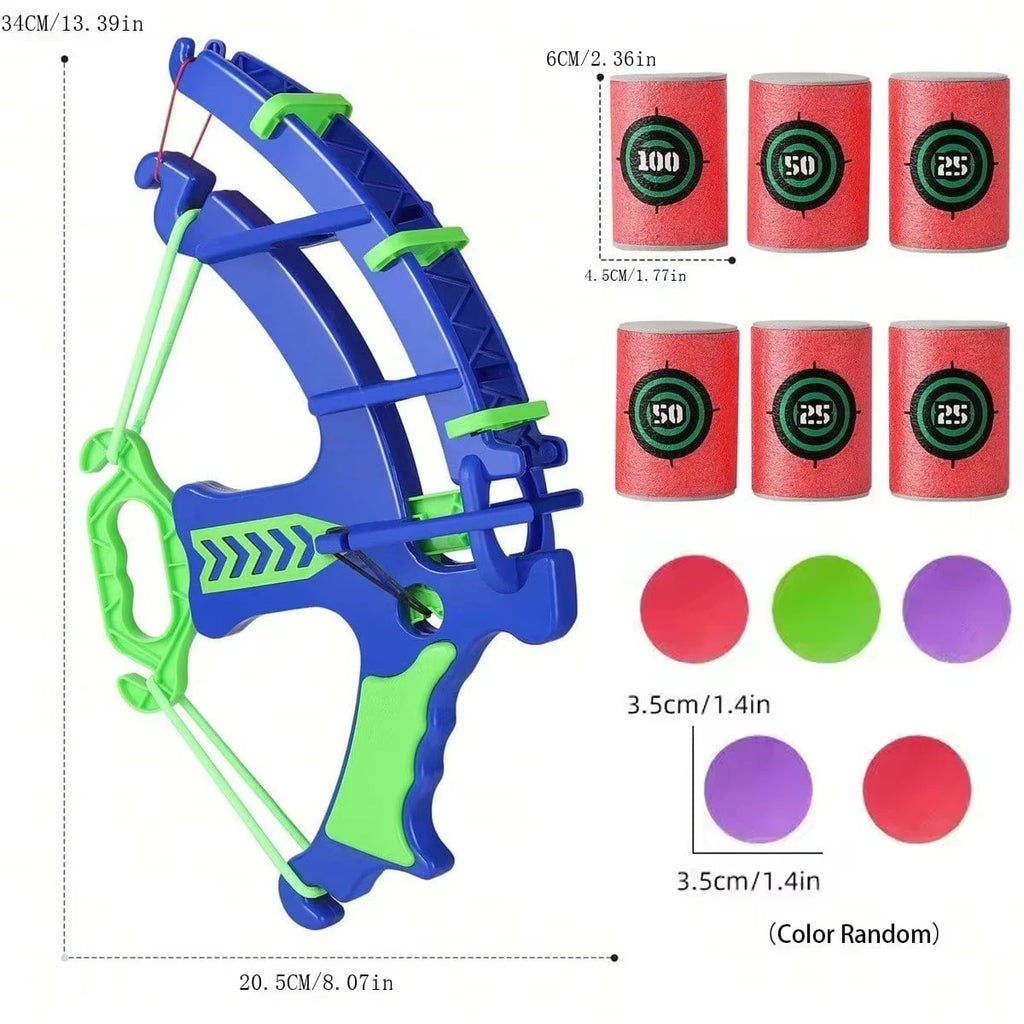 Slingshot Target Sticky Ball Bow Target Montessori Educational Toy Arrow Set Throw Sport Outdoor Fidget Game