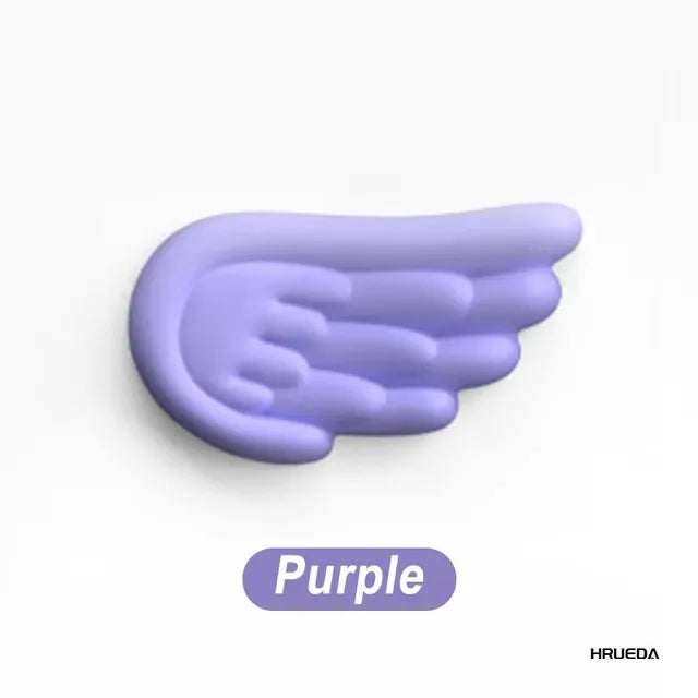 Keyboard Mouse Wrist Rest Angel Wing Memory Foam Mouse Pad Set Wrist Support Ergonomic Non-Slip for Computer Laptop Easy Typing