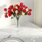Artificial Flowers Silk Rose Wedding Home Festival Room Decoration Bride Bouquet Diy Scrapbooking Garland Wall Photography Props