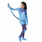 Boy Girls Halloween Cosplay Avatar Costume Kids The Way of Water Neytiri Alien Cosplay Hero One Piece Tight Fitting Clothing