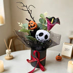 Halloween Jack Skellington Plush Doll Toy With Flowers Bouquet Stuffed Animals Valentine Christmas Graduation Gift