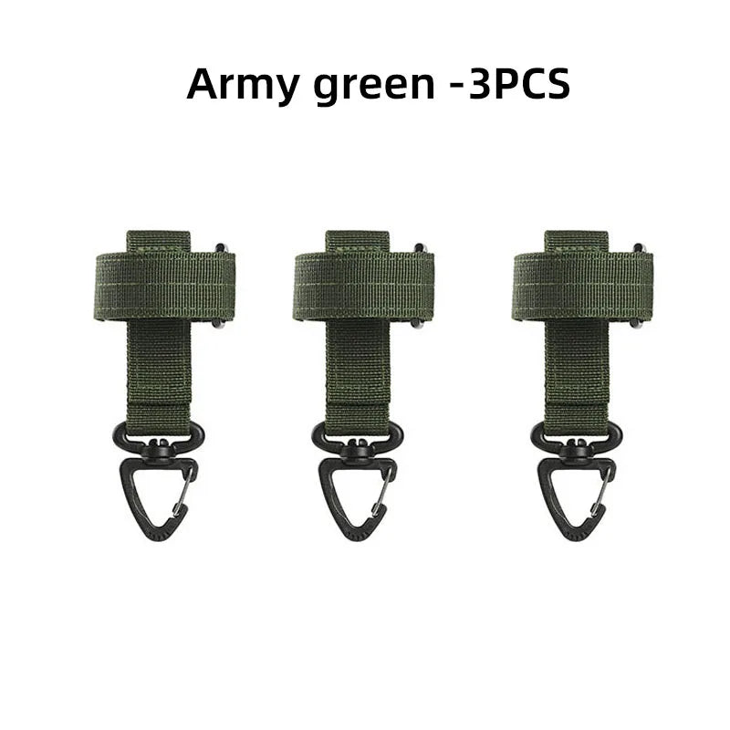 1/3/5pcs Outdoor Keychain Tactical Gear Clip Keeper Pouch Belt Keychain Webbing Gloves Rope Holder Military Molle Hook