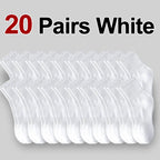 10/20/30 Pairs Neutral Solid Color Mid Calf Round Neck Socks Spring Autumn Sweat Absorbing Breathable All Season Sports Socks
