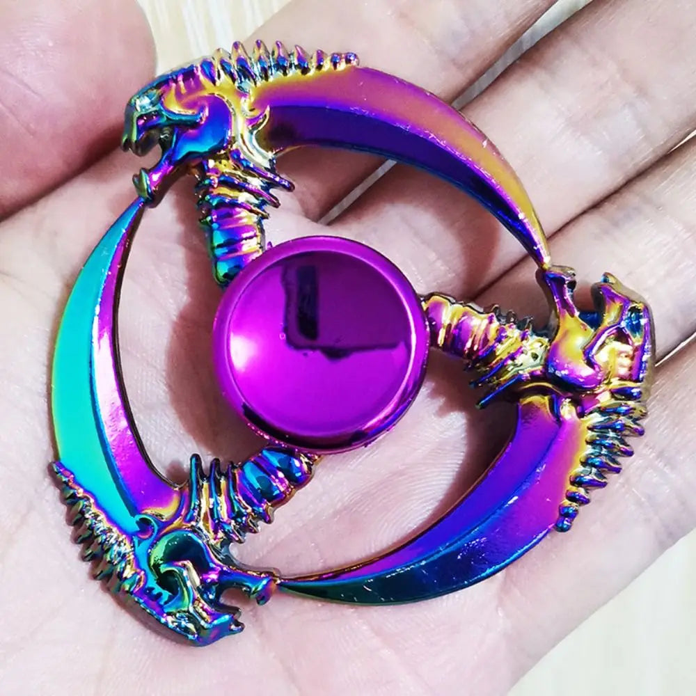 Dragon Wings Hand Spinner Alloy Low Noise Metal Rainbow Finger Spinner Anti-Anxiety High Speed Fingertip Gyro Birthday Gift