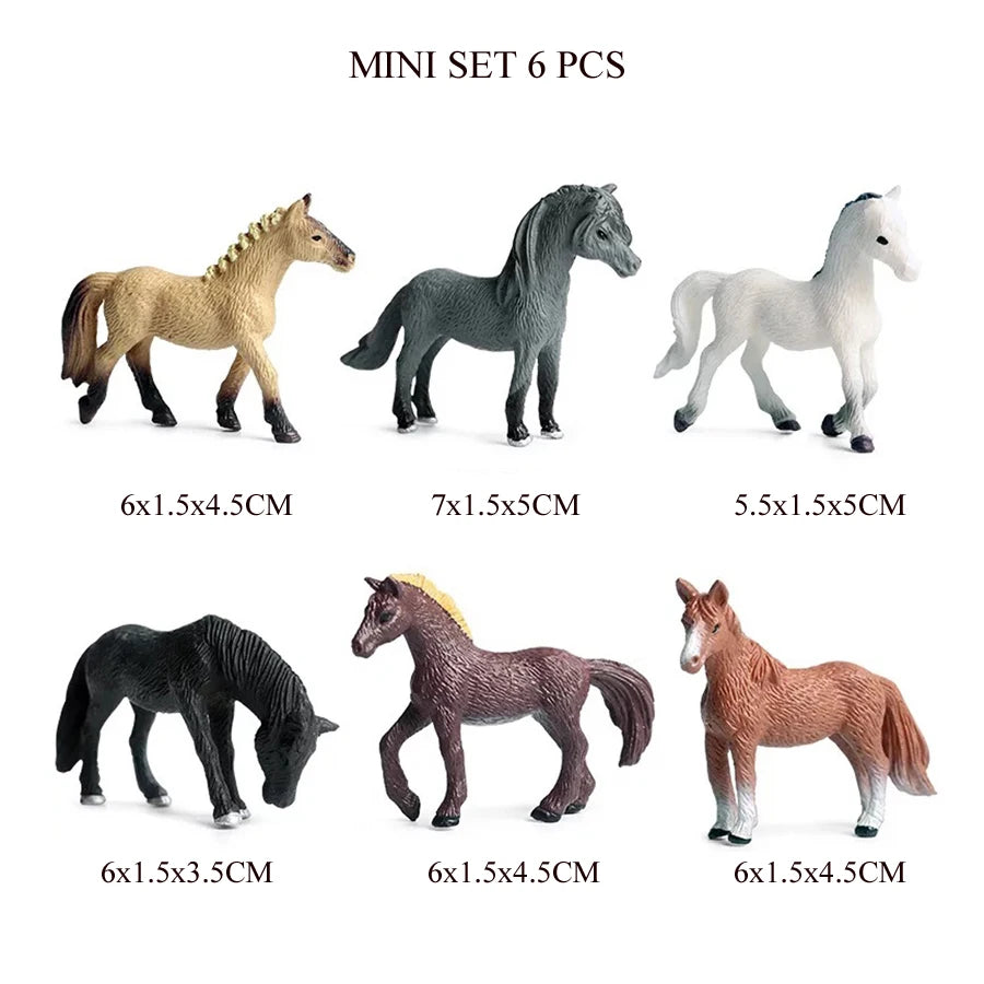 Simulation Mini  Farm Poultry Puppy Crocodile Pegasus Monkey Bird Wildlife Figurine Animal Model Sets Education Kid Toys