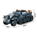 World War Army Military Soldiers Armor Halftrack Main Station Tank Building Blocks Bricks Model DIY Assembly Toys For Kids