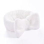 Women Solid Bow Headbands Coral Fleece Makeup Spa Wash Face Turban Head Wrap Girls Hair Towel Accessories Head Band Hairbands