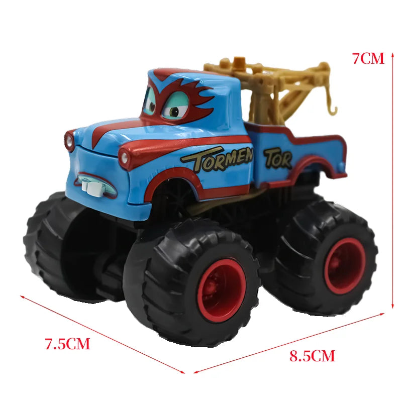 Pixar Cars Mater Lightning McQueen Jackson Storm Big Wheel Offroad Vehicle Pullback Force Cars Model Toys Birthday Gifts