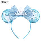 Mickey Cartoon Olaf Headbands for Kids Cute Snowman Ears Hair Accessories Women Elsa Frozen Hairband Girls Cosplay Headwear Gift