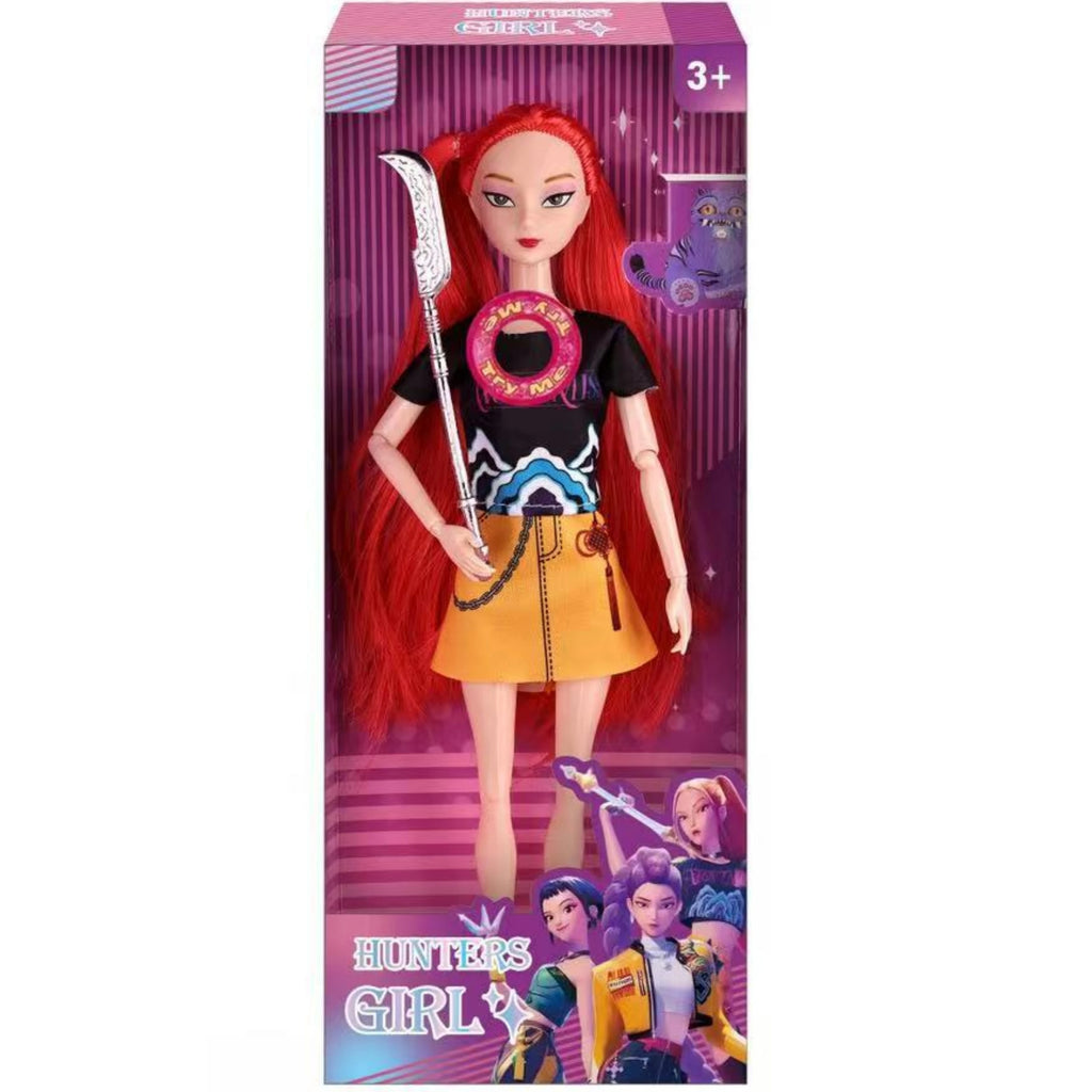 Kpop Rumi Mira Zoey Vinyl Doll Anime Hunters Girl 11 Inch Articulated With Theme Music Cute Toy 3PCS Set Gift for Kids Girl Fans