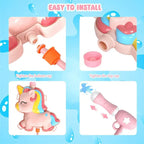 Children's Backpack 2000ml Water Gun Pull Type Large Capacity Storage Summer Funny Parent Interactive Cartoon Backpack Water Gun