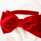 Solid Velvet Bow Headband For Girls Sweet Double-Layer Large Bownot Adjustable Hair Hoop Children Women Headwear Accessories