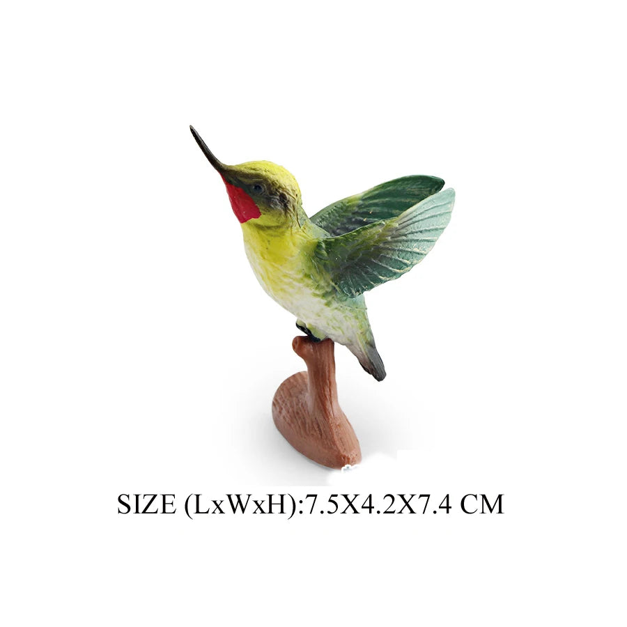 Simulation Bird Animal Kingfisher Robin Magpie Pigeon Hummingbird Model Action Figure Garden Decoration Miniature Figurines Toys