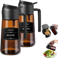 2-in-1 Glass Oil Sprayer Dispenser for Cooking, Air Fryer, Salad & BBQ