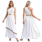 Womens Ancient Greek Athenian Princess Dress Toga Halloween Senator Caesar Cosplay Party Costume Roman Empress Long Robe Dress