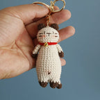 Exquisite Kitten Doll Crochet Keychain For Bag Pendant Knitted Small Cat Doll Keyrings Cute Kitten Keychain Custom Accessories
