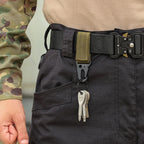 2/5 PCS.Tactical Hanging Buckle Molle Nylon Webbing Carabiner Belt Triangle Keychain for Outdoor Climbing Camping Tool Accessory