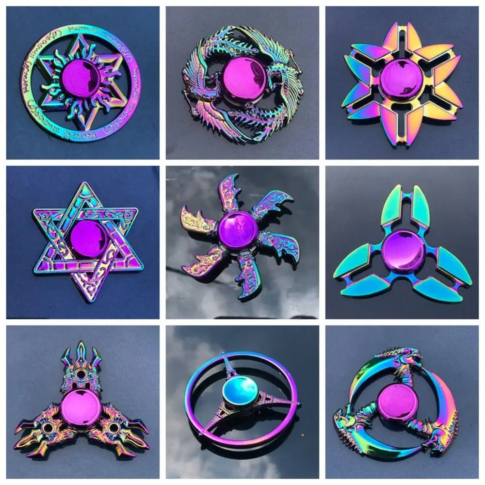 Dragon Wings Hand Spinner Alloy Low Noise Metal Rainbow Finger Spinner Anti-Anxiety High Speed Fingertip Gyro Birthday Gift