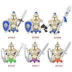 ZHMS01 Medieval Knight Orcs Warrior Elves Figures Building Blocks Army Armored Soldiers Shield Weapons Bricks Toys