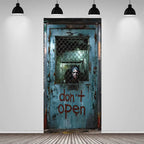 72.83x35.43 Inch Halloween Door Banner Polyester Ghost Hospital Scary Head Scene Decoration Halloween Party Supplies Photography