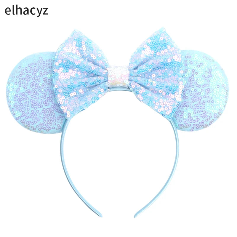 2026 Chic Embroidery Sequin Ears Headband Classical DOT Bow Hairband For Girls Women Party Head Wear Kids DIY Hair Accessories