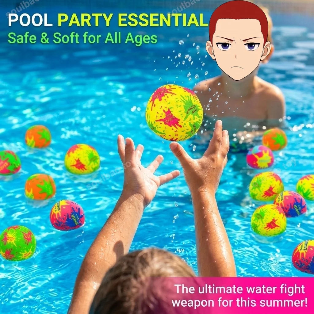20-50pcs Absorbent Throwing Cloth Balls  Reusable Summer Beach Pool Water Toys Swimming Party Favors for Water Play