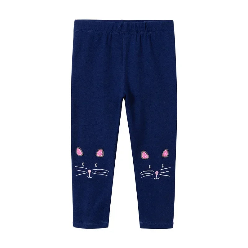 2 3 4 5 6 7 Years Girls Leggings 100% Cotton Girl's Trousers Little Girls Pants Skinny Cartoon Kids Children Leggings Trousers