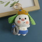 Cartoon Animal Doll Series Handmake Crochet Keychain Cute Sheep Doll Keyrings Crochet Puppy Keychains Gifts Custom Accessories