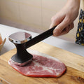 Heavy Duty Stainless Steel Meat Tenderizer Hammer – Rubber Grip Steak Mallet Tool