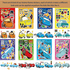 8/16sheets Cool Lightning McQueen DIY Puzzle Stickers Disney Cars Decals Children Make A Face Assemble Sticker Fun for Kids Gift